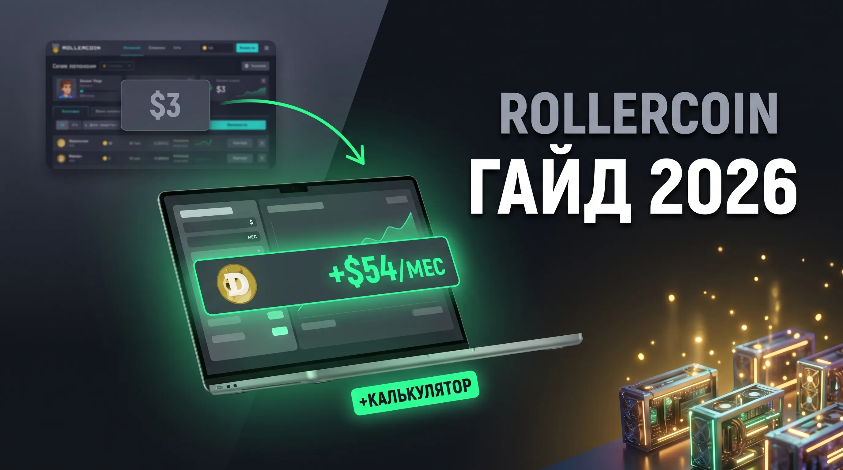 Rollercoin гайд 2026: как заработать криптовалюту без вложений + новый калькулятор